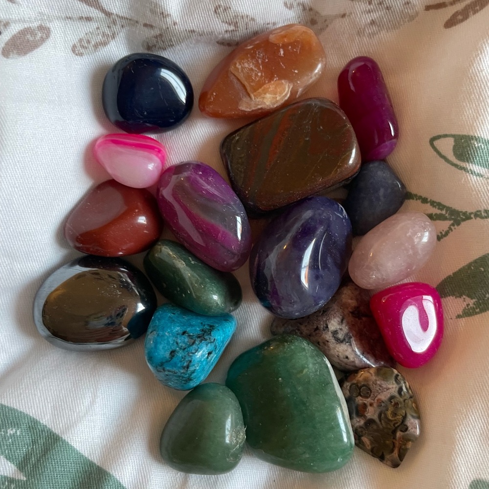 Colorful Polished Gemstones Collection (18 Stones)